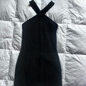Babaton Elegant Black Strapless Dress